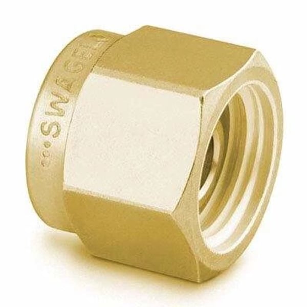 Swagelok Brass Plug, 0.25 in