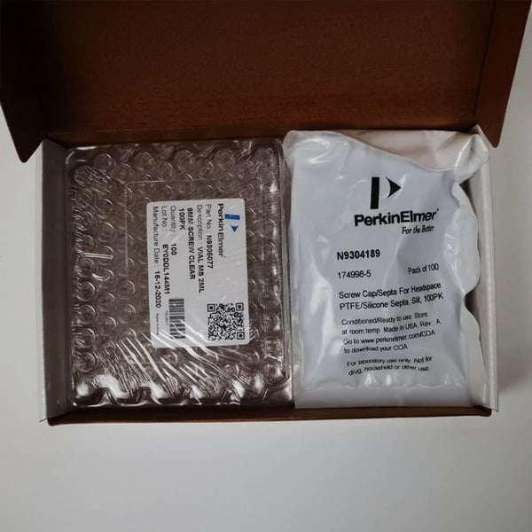 2 mL Clear Glass 9 mm Screw Top PureView<sup>&trade;</sup> Vial Kit - MS Certified, Pre-Slit, 100/pk