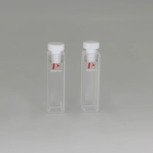 NIR Quartz SUPRASIL 300 Rectangular Macro Cell with PTFE Stopper - 10 mm, Qty. 2