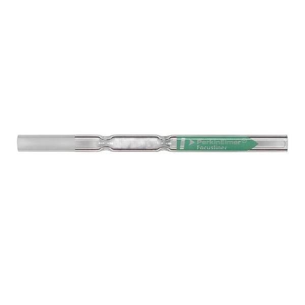 Green, Capillary split/splitless deactivated glass liners with deactivated wool, Pkg. 1