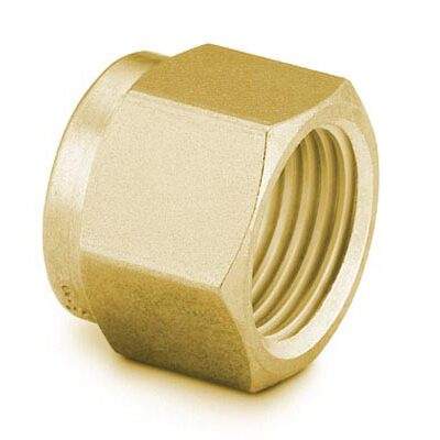 Swagelok Brass Nuts - 0.25 in, Pkg. 5