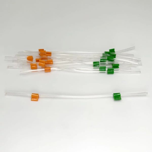 prep3 Org-Grn Flared Tubing 0.38mm Pkg12