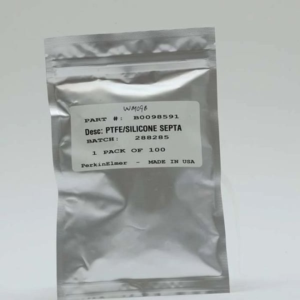 PTFE Coated Silicone Septa Pkg. 100