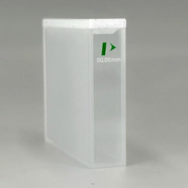 Special Optical Glass Rectangular Macro Cell with PTFE Lid - 50 mm, Qty. 1