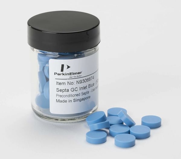 Blue Injection Port Septa, Pkg. 50