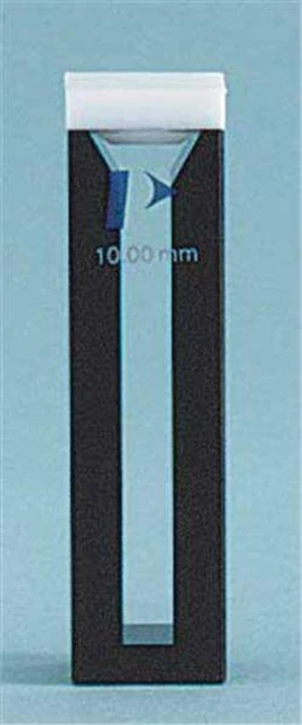 UV Quartz SUPRASIL Rectangular Semi-Micro Cell with Lid - 10 mm, Qty. 2