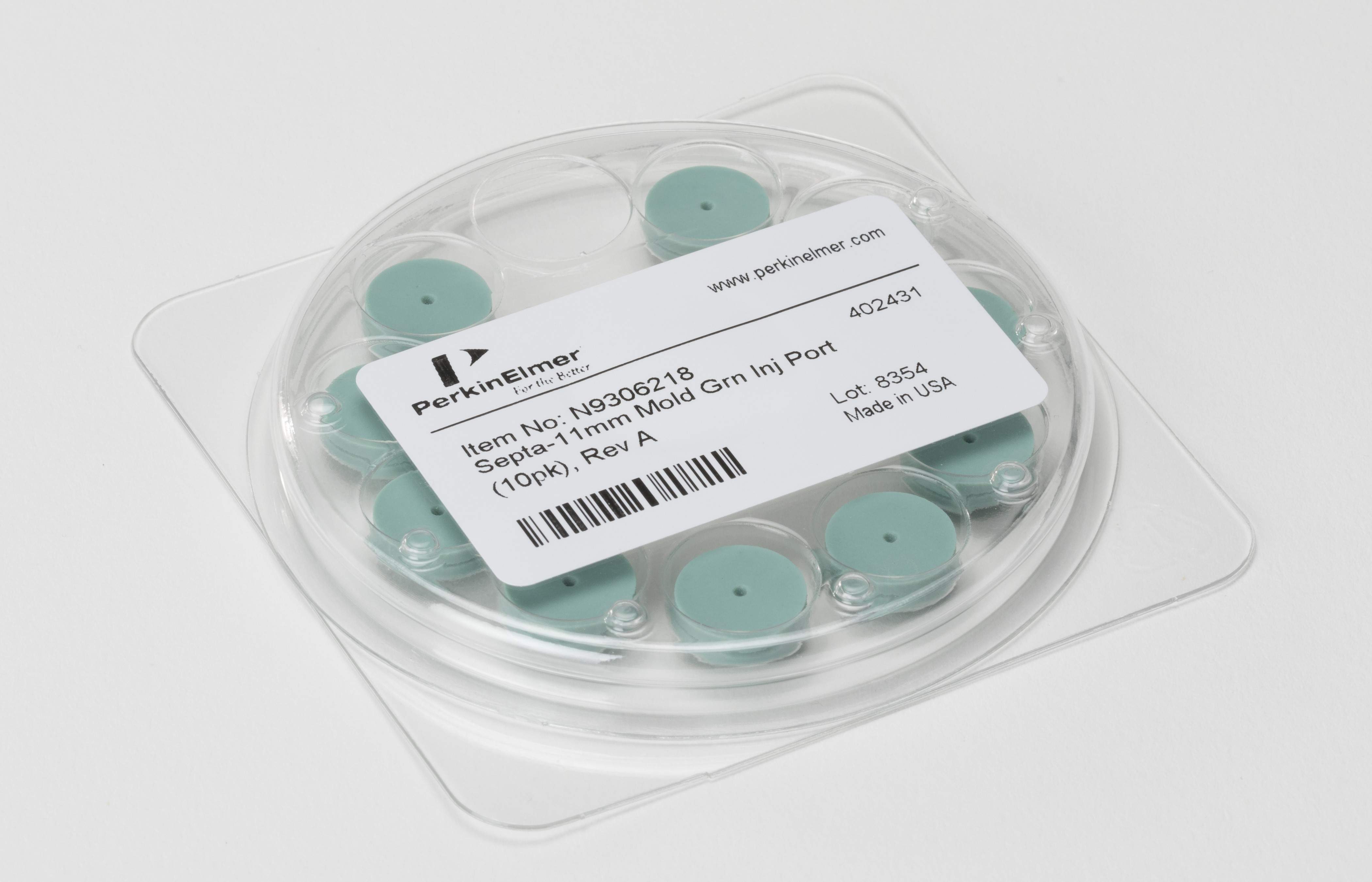 Product: Green Injection Port Septa, Pkg. 10
