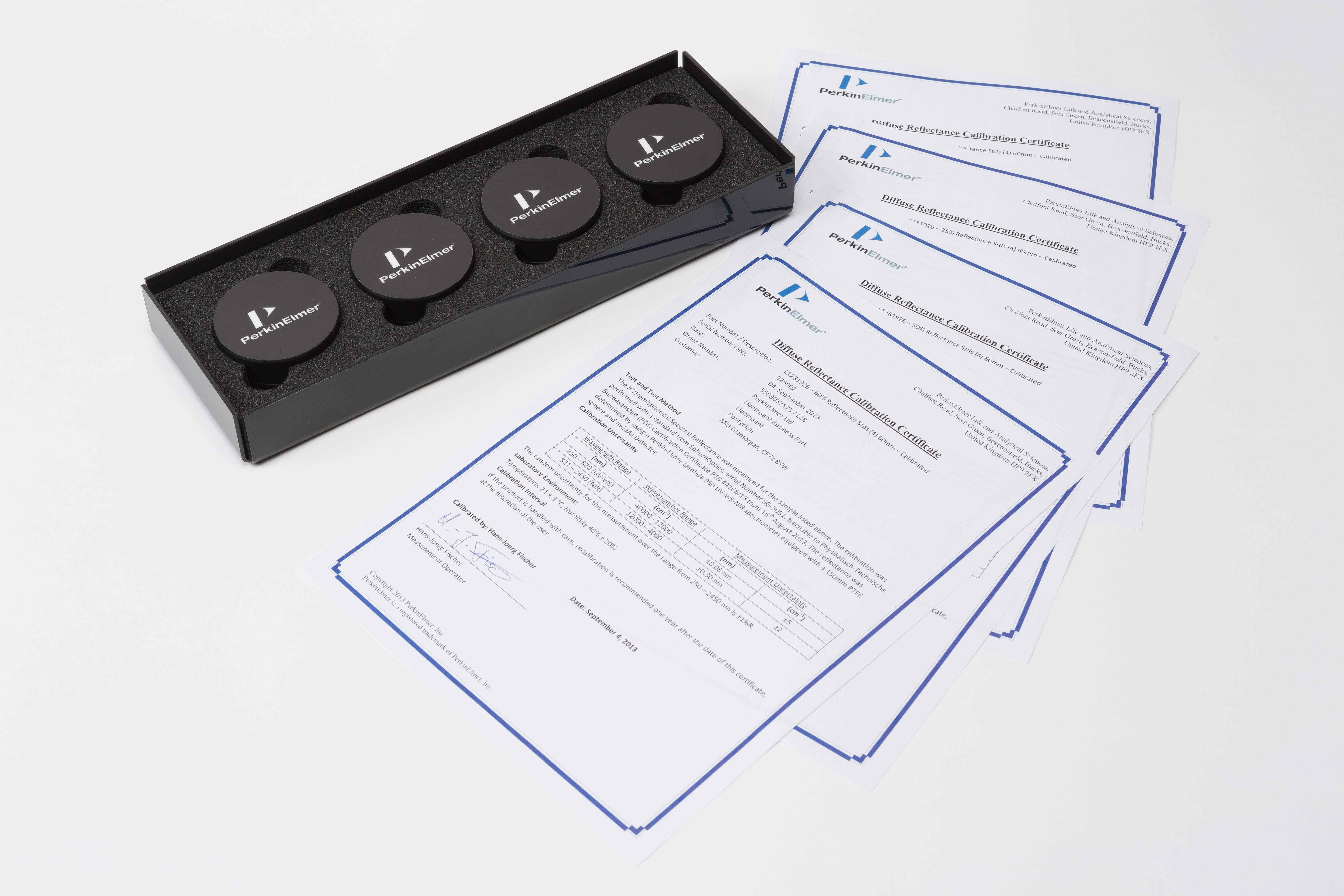 Product: Calibrated Reflectance Standards - 60 mm, Qty. 4