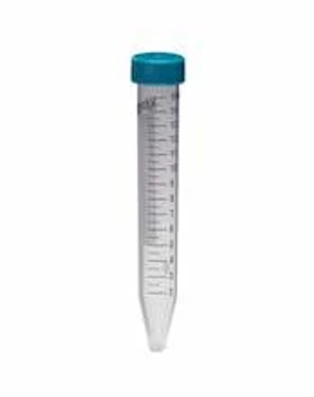 Product: 15 mL Graduated Conical Bottom SuperClear Tubes with Teal Plug ...
