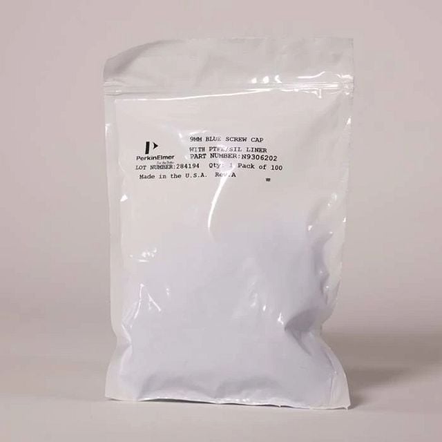 Product: 9 mm Pre-Assembled Blue Polypropylene Screw Cap