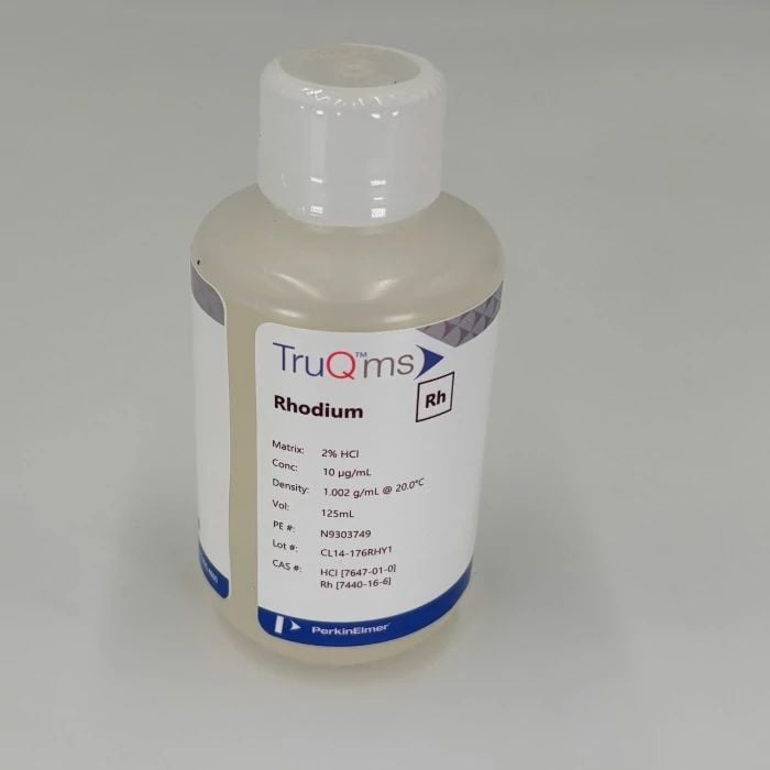 Product: Rhodium (Rh) TruQms Standard, 10 µg/mL, 10% HCl, 125 mL