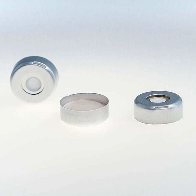 Product: Pre-Assembled Aluminum Crimp Cap with PTFE/Silicone