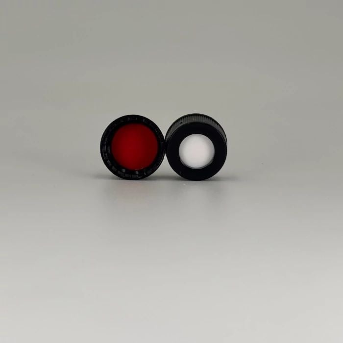 Product: 13 mm Black Screw Cap with PTFE/Silicone Ultra-Low